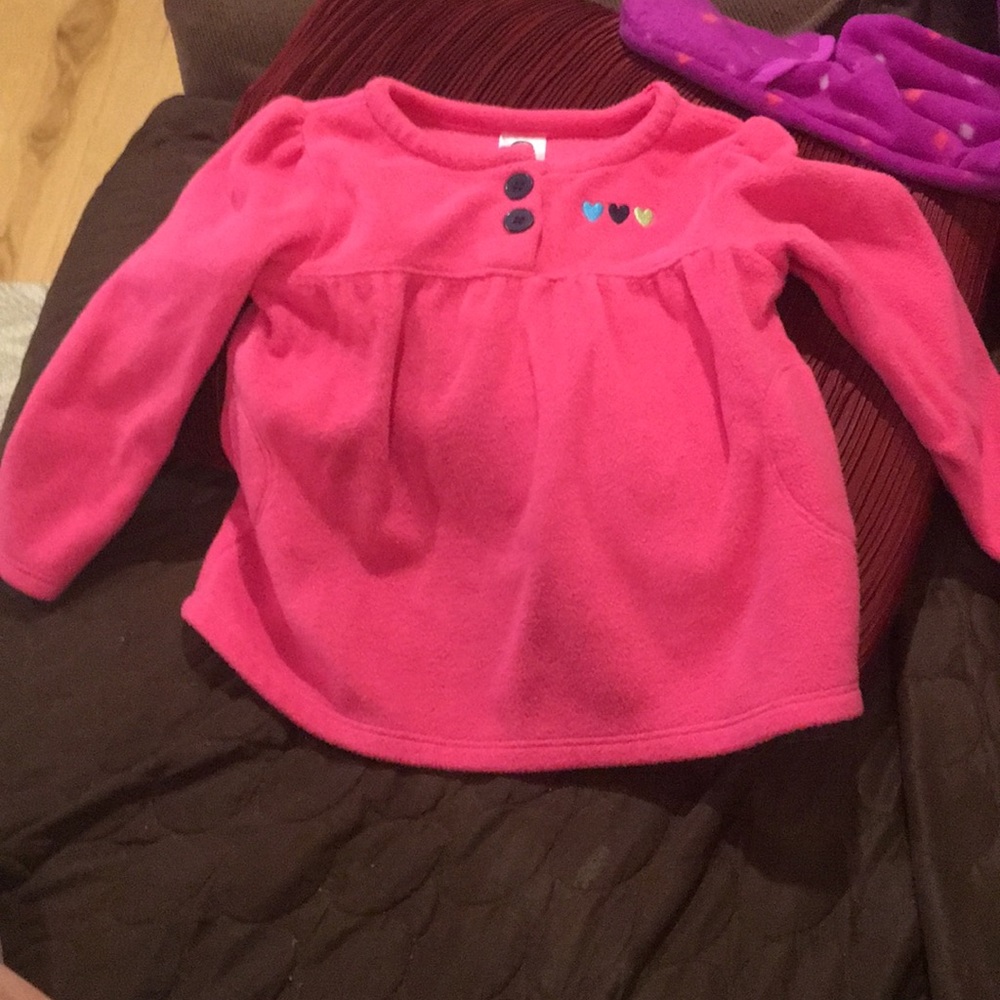 Gerber 24m fleece pink shirt